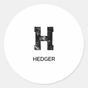 MINIMALISTISCHES SCHWARZES EIN-BUCHSTABEN-MONOGRAM RUNDER AUFKLEBER