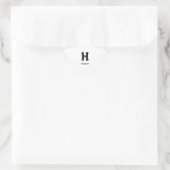 MINIMALISTISCHES SCHWARZES EIN-BUCHSTABEN-MONOGRAM Stern-Aufkleber (Tasche)