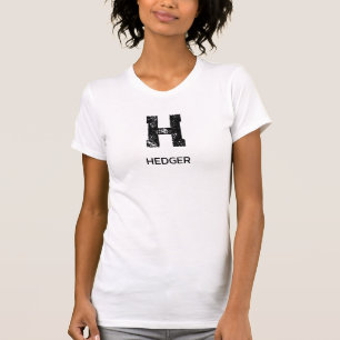MINIMALISTISCHES SCHWARZES EIN-BUCHSTABEN-MONOGRAM T-Shirt