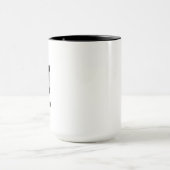 MINIMALISTISCHES SCHWARZES EIN-BUCHSTABEN-MONOGRAM TASSE (Zentrum)