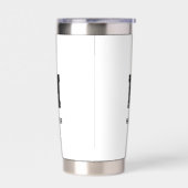 MINIMALISTISCHES SCHWARZES EIN-BUCHSTABEN-MONOGRAM THERMOBECHER (Links)