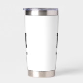 MINIMALISTISCHES SCHWARZES EIN-BUCHSTABEN-MONOGRAM THERMOBECHER (Rechts)