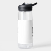 MINIMALISTISCHES SCHWARZES EIN-BUCHSTABEN-MONOGRAM TRINKFLASCHE (Links)