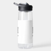 MINIMALISTISCHES SCHWARZES EIN-BUCHSTABEN-MONOGRAM TRINKFLASCHE (Rechts)