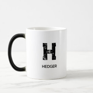 MINIMALISTISCHES SCHWARZES EIN-BUCHSTABEN-MONOGRAM VERWANDLUNGSTASSE