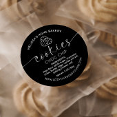 Minimalistisches schwarzes, elegantes Skript Zucke Runder Aufkleber