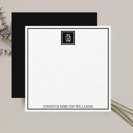 Minimalistisches Schwarzes Geschäft-Logo Personali Mitteilungskarte