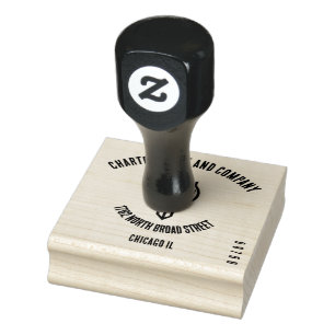 Minimalistisches Schwarzes Line-Logo für Unternehm Gummistempel