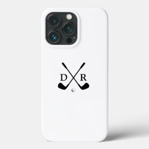 Minimalistisches Schwarzes Logo und Monogram Golf Case-Mate iPhone Hülle