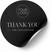 Minimalistisches Schwarzes Logo Vielen Dank Runder Aufkleber