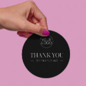 Minimalistisches Schwarzes Logo Vielen Dank Runder Aufkleber