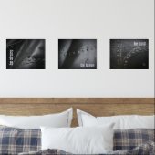 Minimalistisches schwarzes Metall im Loft-Stil Bilderwand Sets (Schlafzimmer)