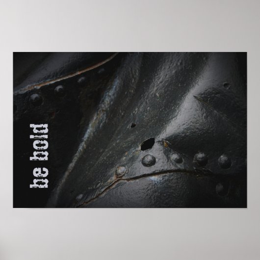 Minimalistisches schwarzes Metall im Loft-Stil Poster (Vorne)