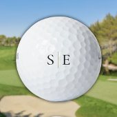 Minimalistisches Schwarzes Monogramm Golfball