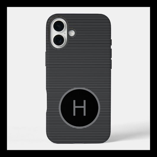 Minimalistisches Schwarzes Monogramm mit feinem Li Case-Mate iPhone Hülle