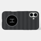 Minimalistisches Schwarzes Monogramm mit feinem Li Case-Mate iPhone Hülle (Rückseite (Horizontal))