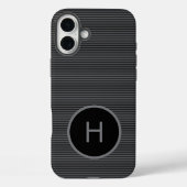 Minimalistisches Schwarzes Monogramm mit feinem Li Case-Mate iPhone Hülle (Rückseite)