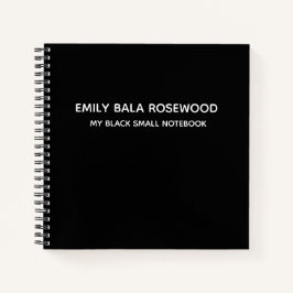 Minimalistisches schwarzes Monogramm-Namensdesign Notizblock