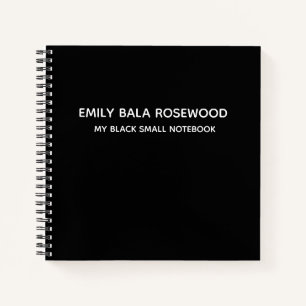 Minimalistisches schwarzes Monogramm-Namensdesign Notizblock