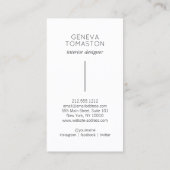 Minimalistisches Schwarzes Pinselstrich-Designer-L Visitenkarte (Rückseite)