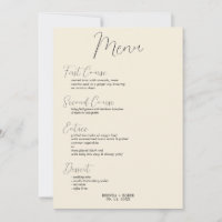 Minimalistisches schwarzes Skript auf Beige Weddin