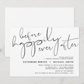 Minimalistisches Schwarzes Skript Hochzeitsessen P Einladung (Vorne/Hinten)