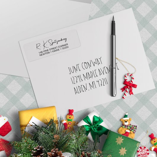 Minimalistisches Schwarzes Skriptaufkleber