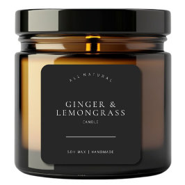 Minimalistisches, schwarzes Sojakandaletikett Quadratischer Aufkleber