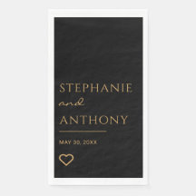 Minimalistisches Schwarzes und Goldenes Herz Moder