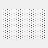 Minimalistisches Schwarzes Weihnachtsbaummuster Geschenkpapier Set (Vorderseite 2)