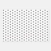 Minimalistisches Schwarzes Weihnachtsbaummuster Geschenkpapier Set (Vorderseite)