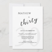 Minimalistisches Schwarzes Zeitalter Overlay-Skrip Einladung (Vorderseite)