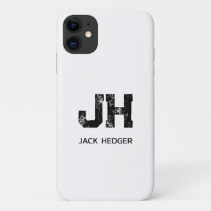 MINIMALISTISCHES SCHWARZES ZWEIBUCHSTABIGES MONOGR Case-Mate iPhone HÜLLE