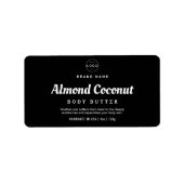 Minimalistisches Schwarzkörperchen-Kosmetikartikel Adressaufkleber (Vorne)