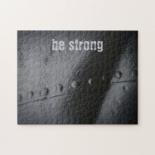 Minimalistisches Schwarzmetall Puzzle (Horizontal)