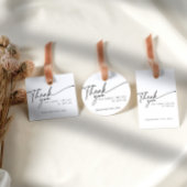 Minimalistisches Schwarzweiß-Brautparty Vielen Dan Geschenkanhänger