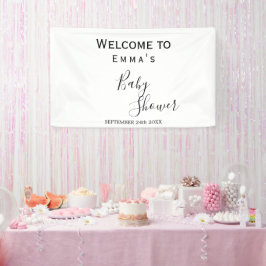 Minimalistisches Schwarzweiß-Duschbanner Banner