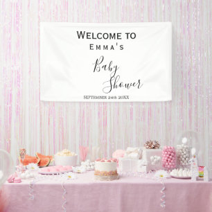 Minimalistisches Schwarzweiß-Duschbanner Banner