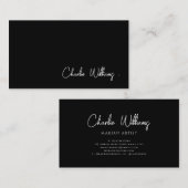 Minimalistisches Schwarzweiß-Einfaches Corporate S Visitenkarte (Vorne/Hinten)