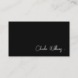 Minimalistisches Schwarzweiß-Einfaches Corporate S Visitenkarte