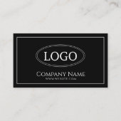 Minimalistisches Schwarzweiß-Logo Visitenkarte (Vorderseite)