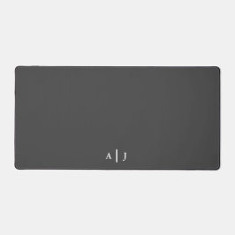 Minimalistisches Schwarzweiß-Monogramm-Büro Schreibtischunterlage