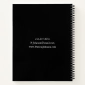 Minimalistisches Schwarzweiß-Monogramm Notizblock (Rückseite)