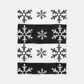 Minimalistisches Schwarzweiss-Schneeflockemuster Fleecedecke (Vorderseite)