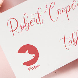 Minimalistisches Schweinefleisch Gummistempel