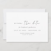 Minimalistisches Script 2024 Abschluss Save the Da Date (Vorderseite)