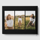 Minimalistisches Script Abschluss Foil Guestbook Gästebuch (Rückseite)