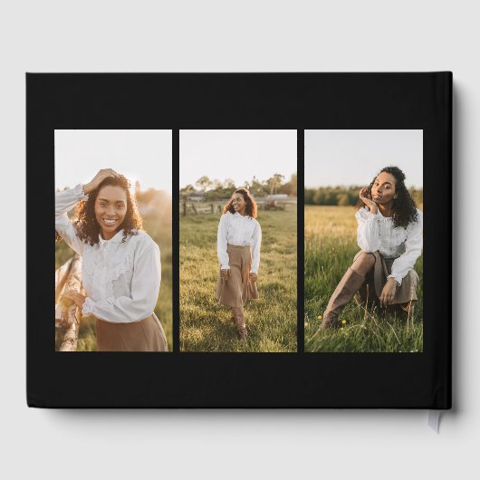 Minimalistisches Script Abschluss Foil Guestbook Gästebuch (Rückseite)