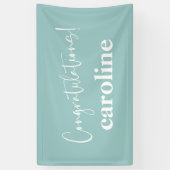 Minimalistisches Script Aqua Blue Kundenwunsch Banner (Vertikal)