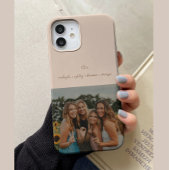 Minimalistisches Script Beige BESTE FREUNDINNEN Fo Case-Mate iPhone Hülle